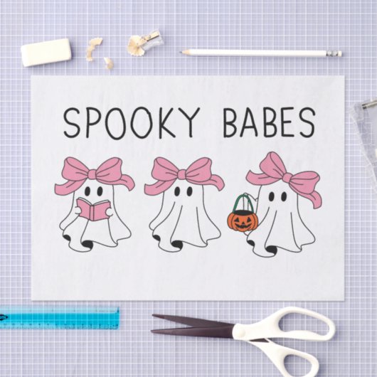 Spooky babes cute ghost 薄葉紙 (クラフト)
