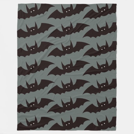 Spooky Bat Pattern フリースブランケット (正面)