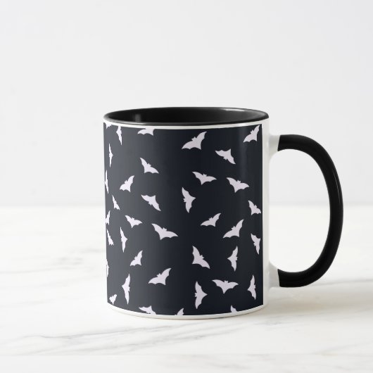 Spooky Bats Black Halloween Mug マグカップ (右)