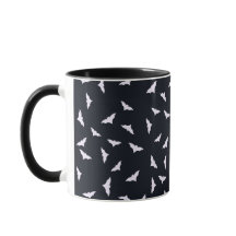 Spooky Bats Black Halloween Mug