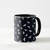 Spooky Bats Black Halloween Mug マグカップ (正面右)