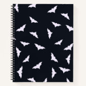 Spooky Bats Black Halloween Notebook ノートブック (正面)