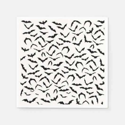 Spooky bats Halloween Napkins スタンダードカクテルナプキン (正面)
