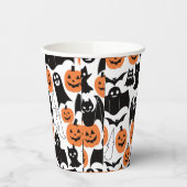 Spooky Bats Pumpkins Cups - Halloween Party! 紙コップ (左)