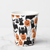 Spooky Bats Pumpkins Cups - Halloween Party! 紙コップ (正面)