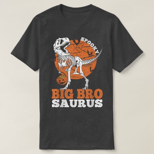 Spooky Big Bro Saurus Dinosaur Skeleton T rex Pump Tシャツ (デザイン正面)