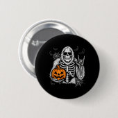 Spooky Bigfoot Jack O Lantern Skeleton Halloween B 缶バッジ (正面&裏面)