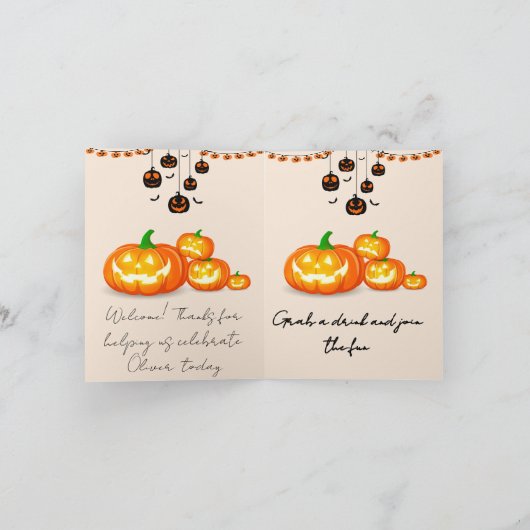 Spooky Birthday Invitation Editable Digital Down 招待状 (内部)