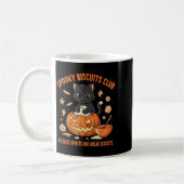 Spooky Biscuits Club Cat Funny Halloween Baking  コーヒーマグカップ (左)