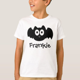 Spooky Black Bat Halloween Personalized Name Tシャツ