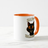 Spooky Black Cat Halloween マグカップ (正面右)