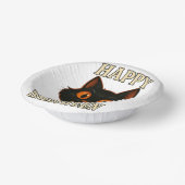 Spooky Black Cat Halloween Party ペーパーボウル (傾斜あり)