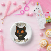Spooky Black Cat Halloween Party ペーパーボウル (パーティー)