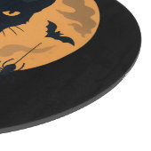Spooky Black Cat Silhouette Halloween Charcuterie カッティングボード (角)