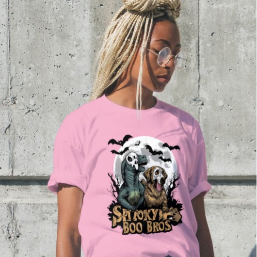 Spooky Boo Bros Mens T Rex Retriever Shirt Tシャツ