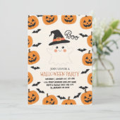 Spooky Boo Ghost Kids Halloween Party Invitation   招待状 (スタンド正面)