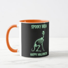SPOOKY BREW Skeleton Cat Mug マグカップ