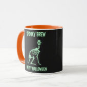 SPOOKY BREW Skeleton Cat Mug マグカップ (正面左)