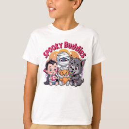 Spooky Buddies Halloween Kids Tee" Tシャツ