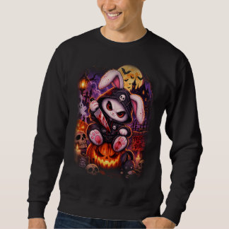 Spooky Bunny Pumpkin Halloween Shirt スウェットシャツ