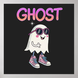 Spooky But Cool Ghost Poster – Fun Halloween  ポスター