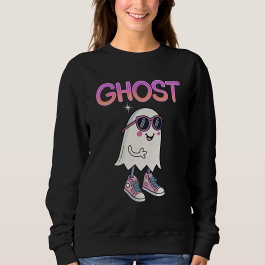 Spooky But Cool Ghost Tee スウェットシャツ (正面)