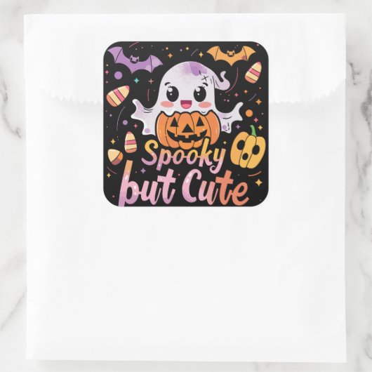 Spooky but Cute | ExDesigner | Halloween スクエアシール (バッグ)