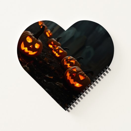 Spooky Candlelit Pumpkin Graveyard Notebook ノートブック (裏面)
