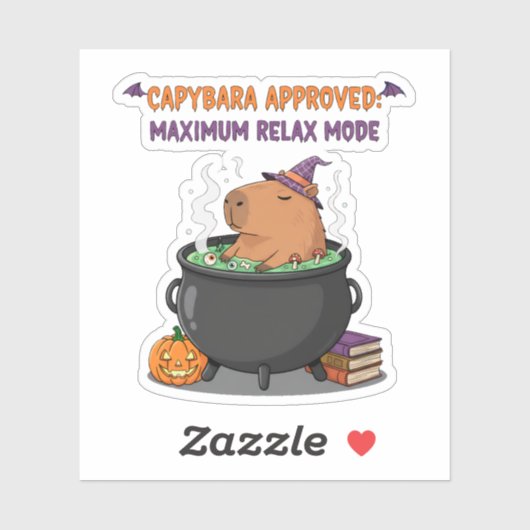 Spooky Capybara WIzard Witch Cauldron Halloween シール (シート)