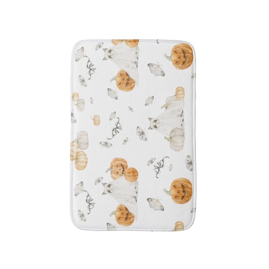 Spooky Cat Halloween Bath Mat バスマット (正面縦)