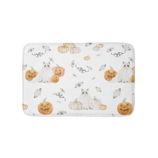Spooky Cat Halloween Bath Mat バスマット (正面)