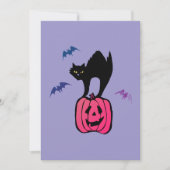 Spooky Cat Halloween Pumpkin Pop Art 招待状 (正面)