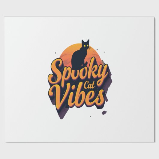 Spooky Cat Vibes 2 ラッピングペーパー (フラット)