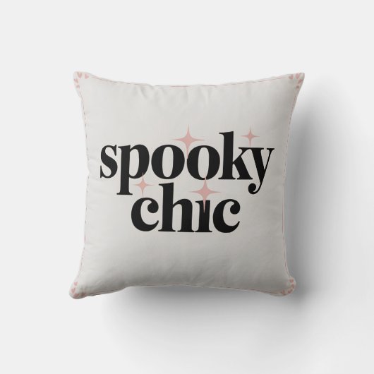 Spooky Chic Minimalist Modern Halloween クッション (裏面)