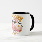 Spooky Chic Pink Ghost Halloween Retro Coffee Mug マグカップ (正面右)
