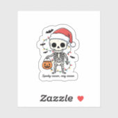 Spooky Christmas Skeleton Sticker – Funny Holiday  シール (シート)