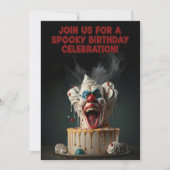 Spooky Clown Birthday Invitation Card 招待状 (正面)