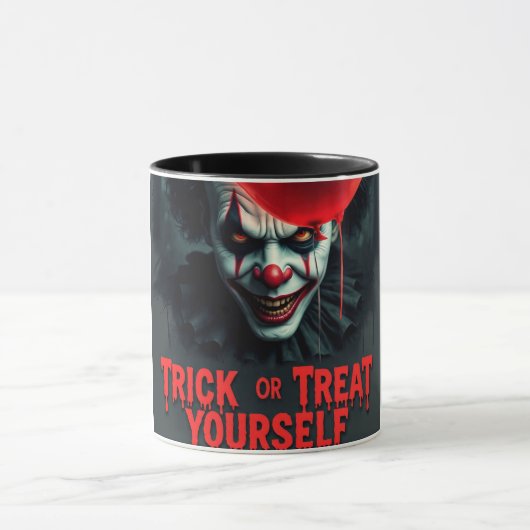 Spooky Clown Trick-or-Treat Halloween Mug マグカップ (中央)