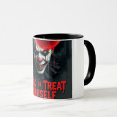 Spooky Clown Trick-or-Treat Halloween Mug マグカップ (正面右)