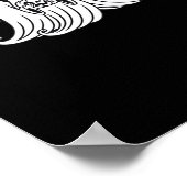 Spooky Coffee Sipping Pumpkin Holding ポスター (角)