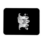 Spooky Coffee Sipping Pumpkin Holding マグネット (横)