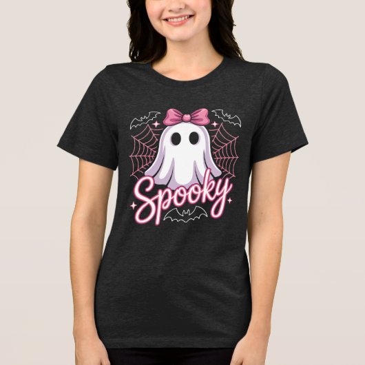 Spooky Coquette Ghost トライブレンドＴシャツ (正面)