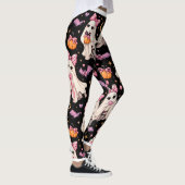 Spooky Coquette Ghost Halloween Leggings レギンス (右)