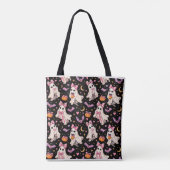 Spooky Coquette Ghost Halloween Tote Bag トートバッグ (裏面)