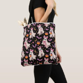 Spooky Coquette Ghost Halloween Tote Bag トートバッグ (クローズアップ)