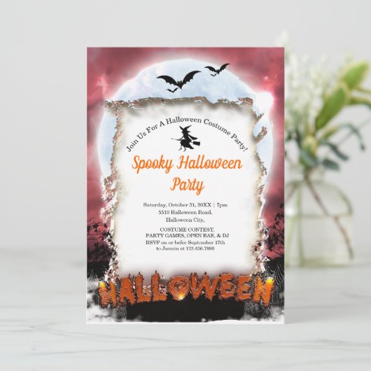 Spooky Costume Halloween Party  招待状 (スタンド正面)
