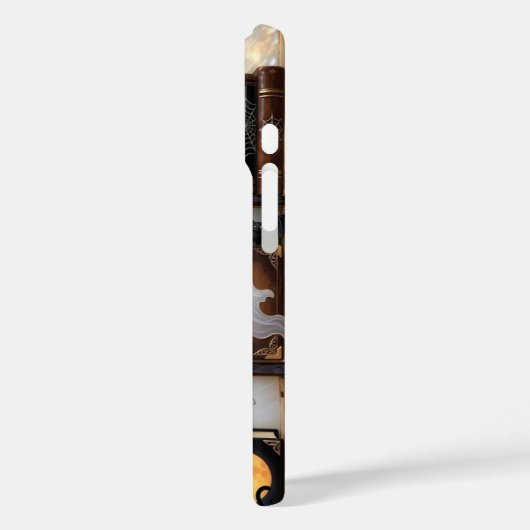 Spooky Cozy iPhone Case Ghost Pumpkin Bookshelf Case-Mate iPhoneケース (裏面 / 左)