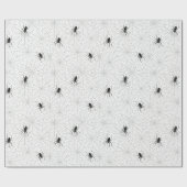 Spooky Creepy Spider Web Halloween ラッピングペーパー (フラット)