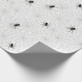 Spooky Creepy Spider Web Halloween ラッピングペーパー (角)