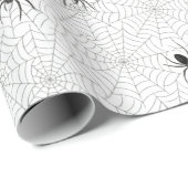 Spooky Creepy Spider Web Halloween ラッピングペーパー (ロールコーナー)